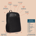 Jet Black Statement Backpack - Image 4