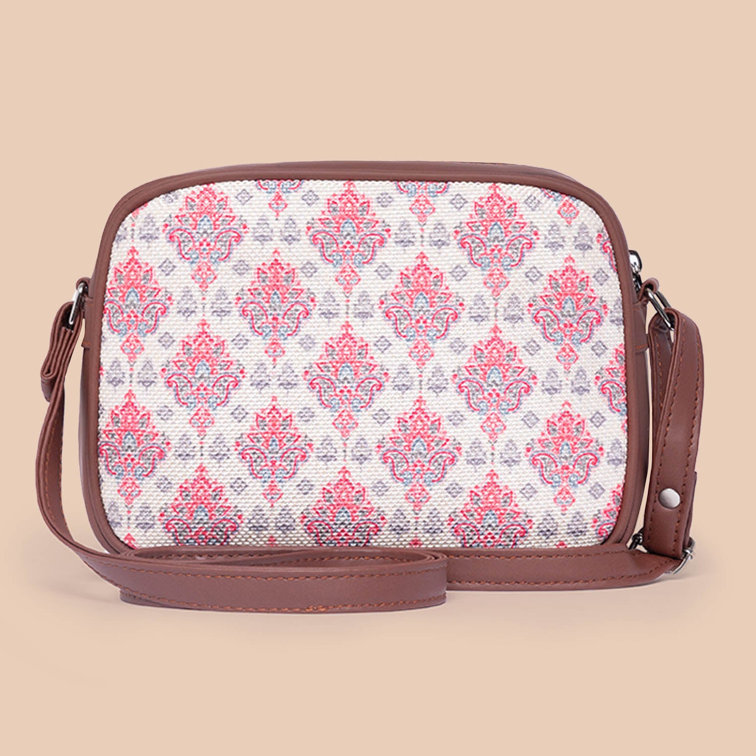 KashmiriTulips_1_82ae3d96-ae3a-48a1-9283-faeab648ec65.jpg Kashmiri Tulips Sling Bag - Image 1