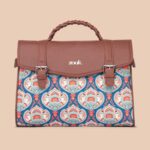 Konkona Heritage Satchel Bag - Kovil Blue - Image 4