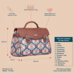 Konkona Heritage Satchel Bag - Kovil Blue - Image 5