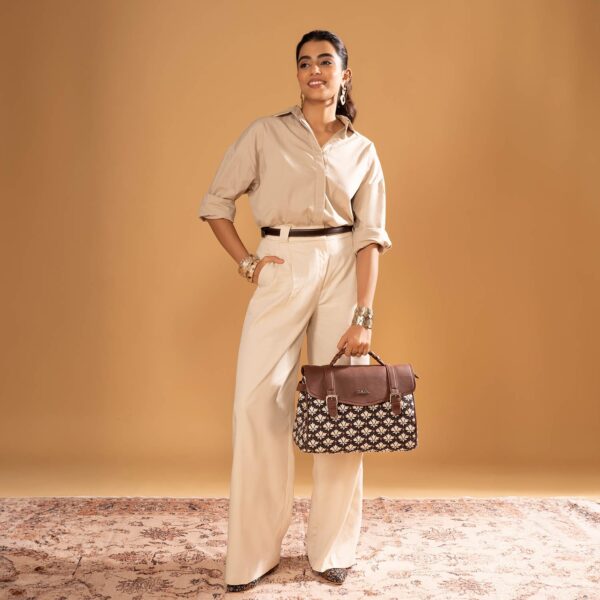 Konkona Heritage Satchel Bag - Bidri Kaiser