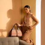 Konkona Statement Satchel Bag - Qutub Stripes