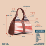 Konkona Statement Satchel Bag - Qutub Stripes - Image 5