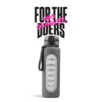 Motivational Borosilicate Glass Water Bottle 1 litre, Glass Sipper Bottle with Straw for Fridge, Office, Gym & Travel - Image 7