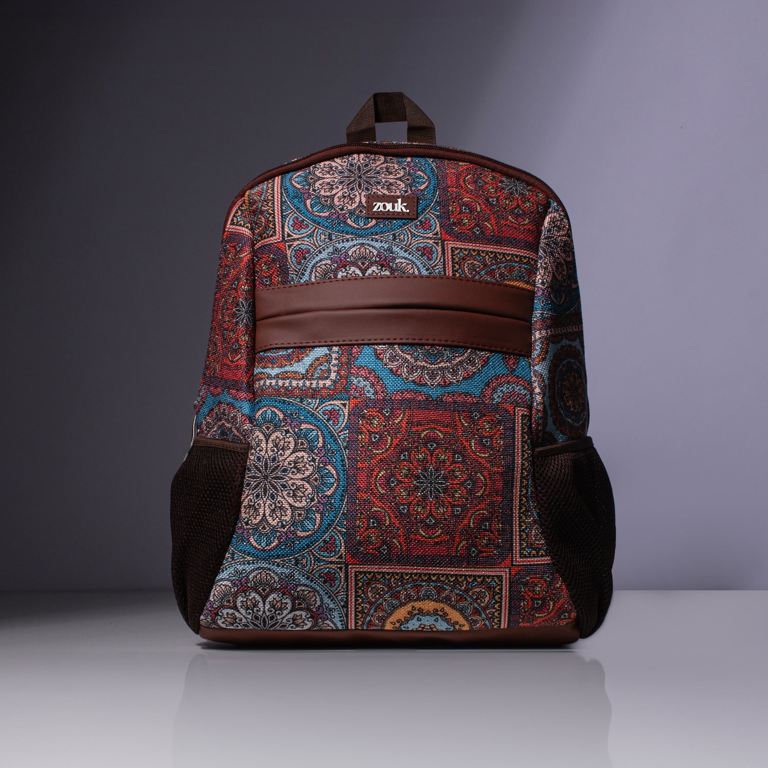 Multicolor Mandala Print Classic Backpack - Image 1