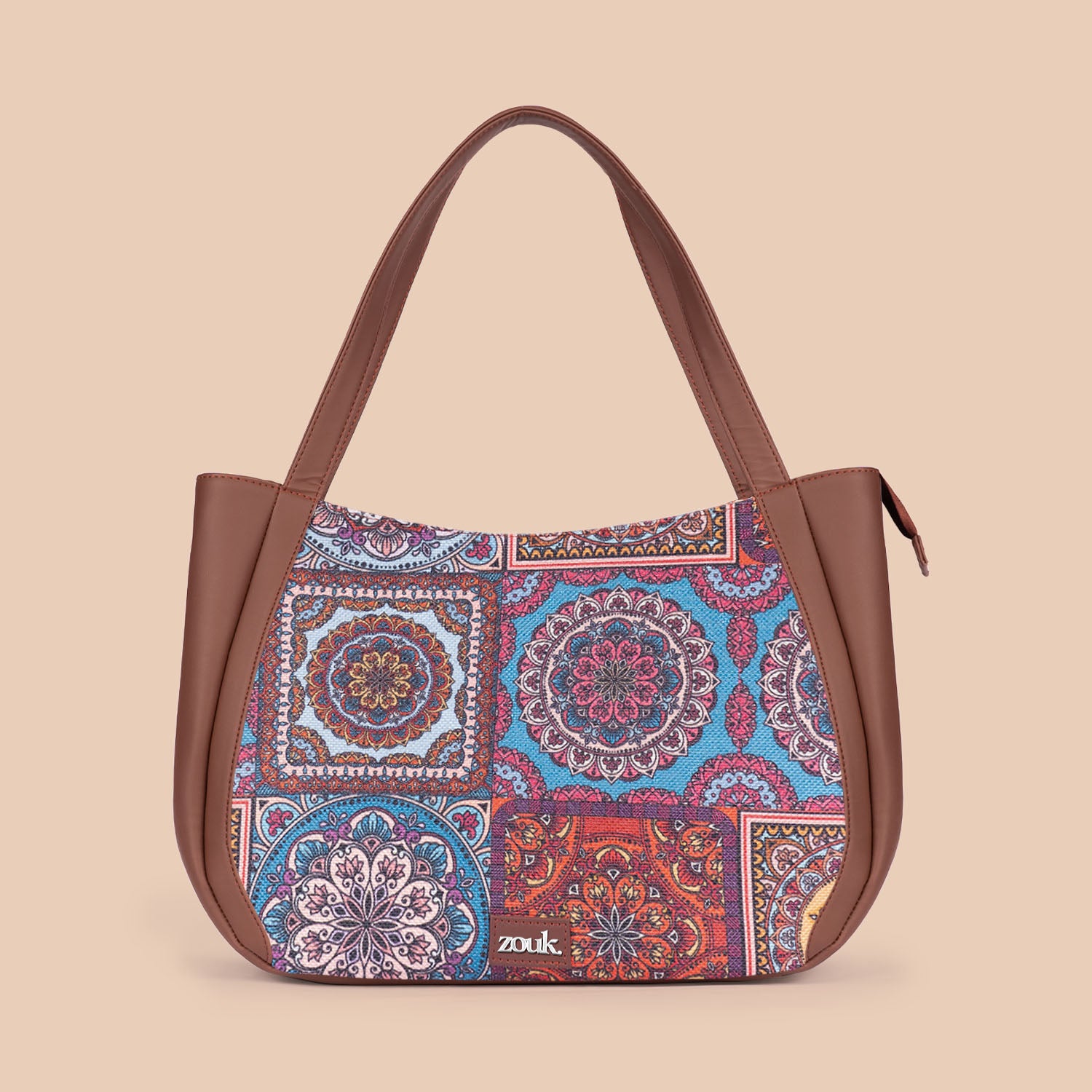 Multicolor Mandala Print Luna Handbag - Image 2