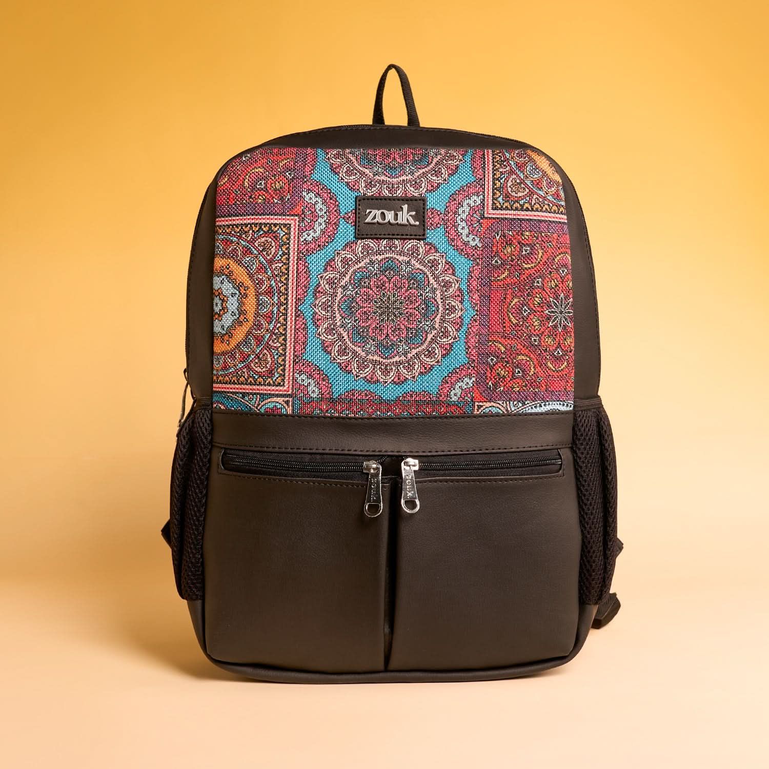 Multicolor_Mandala_Print_Office_Backpack_71e765dc-be4f-4227-b117-dc6fef187117.jpg Multicolor Mandala Print Office Backpack - Image 1