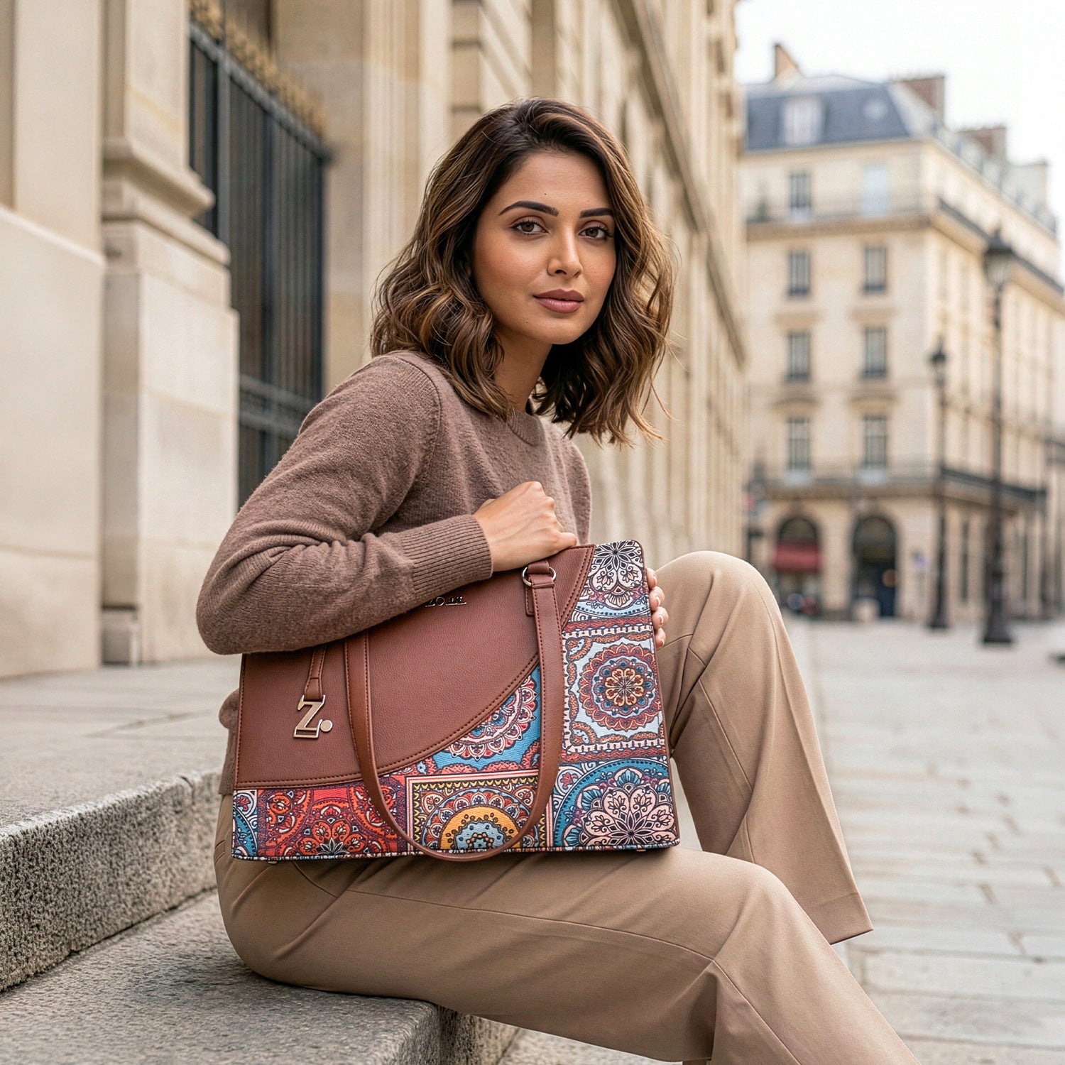 Multicolor Mandala Print Office Essential Bag - Image 3
