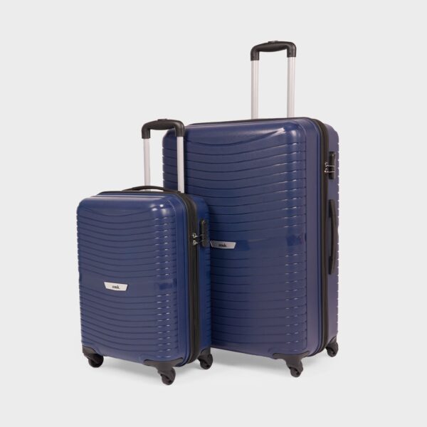 Navy Zoya Trolley Bag Combo (Cabin & Large)