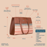 Qutub Stripes Statement Business Bag - Image 5