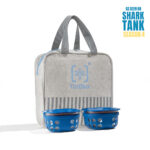 Borosilicate Glass Lunch Box Set of 2 (300ml x 2) with Silicone Sleeve with Canvas Lunch Bag | Microwave Safe & Leak proof Tiffin Box By TintBox