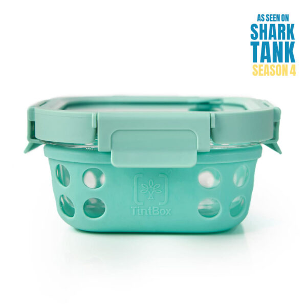 GlassUp 500 ml Borosilicate Glass Lunch Box with Glass Lid & Silicone Sleeve