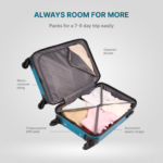 Teal Zoya Trolley Bag Combo (Cabin & Medium) - Image 7