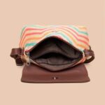 Qutub Stripes & WavBeach - Women's Work Bag & Flap Sling Bag Combo - Image 8