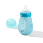 Glass Baby Feeding Bottle 250ml with Temperature Sensor & Color-Changing Silicone Sleeve - Image 6
