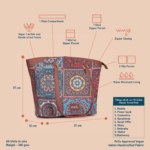 Multicolor Mandala Print Classic Travel Tote - Image 5