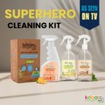 Superhero Cleaning Kit – Degreaser - 400ml, Tap & Shower Cleaner - 300ml, Wood Surface Cleaner - 300ml, Descaler - 4 Sachets - Image 16