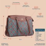 Kolkata Nouveau Women's Work Bag Brown - Image 4