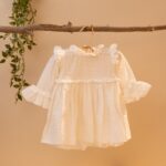 Poshaak Schiffli Ruffle Baby Girl Dress - Image 2