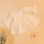Poshaak Schiffli Ruffle Baby Girl Dress - Image 3