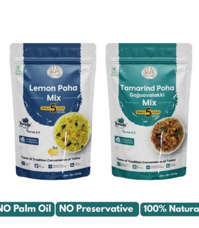 lemon and tamarind poha combo ready to eat pack