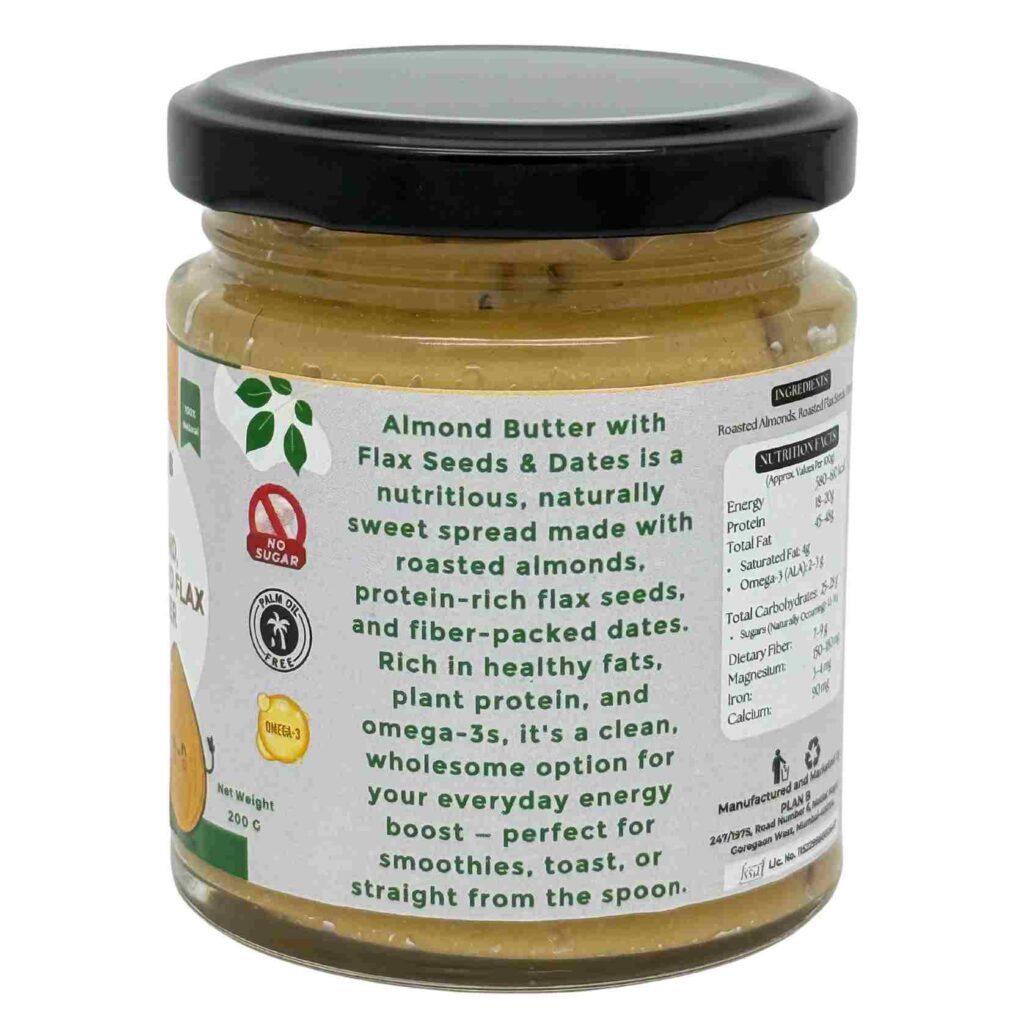 ALMOND BUTTER WITH FLAX SEEDS