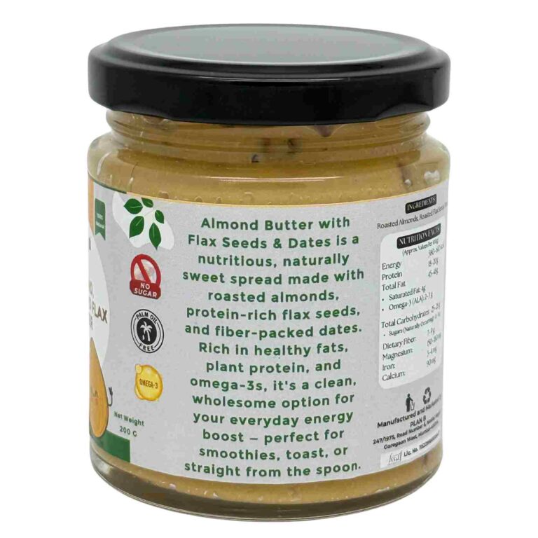 ALMOND BUTTER WITH FLAX SEEDS