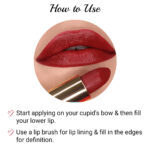 Iba Pure Lips Long Stay Matte Lipstick-M08 Burgundy Red, 4 g - Image 7