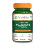 Pure Nutrition Chelated Magnesium Complex – Glycinate, Citrate & Oxide – Supports Muscle, Bone & Nerve Health