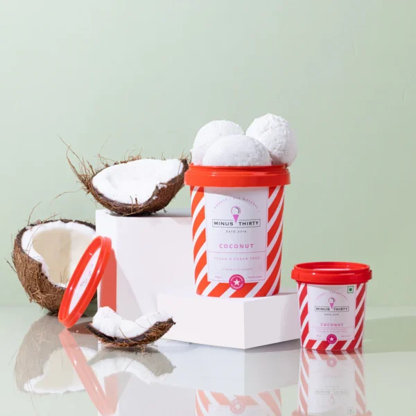 Vegan Coconut Ice Cream (Sugar-Free) – Dairy-Free Dessert | Same-Day Delivery