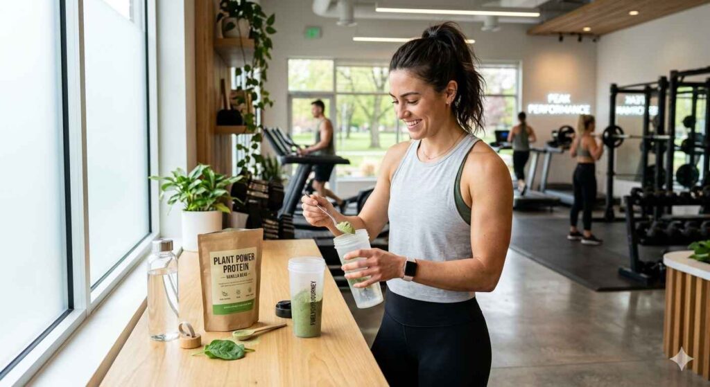 plant based protein shake fitness lifestyle gym vegan nutrition