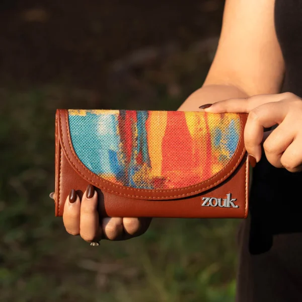 ZOUK Abstract Amaze Kyra Flap Wallet – Vegan Leather Women’s Wallet