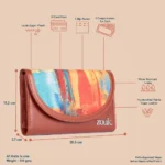 ZOUK Abstract Amaze Kyra Flap Wallet – Vegan Leather Women’s Wallet - Image 4