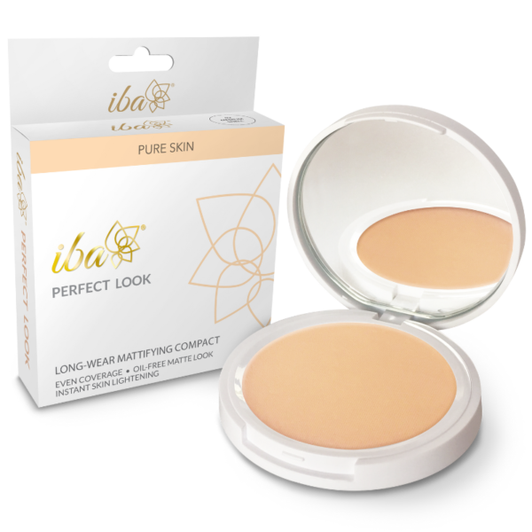 Iba Perfect Look Long Wear Mattifying Compact-Medium Shell, 9 g