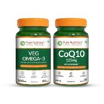 Healthy Heart Combo: CoQ10 125mg + Vegan Omega-3 (EPA & DHA)
