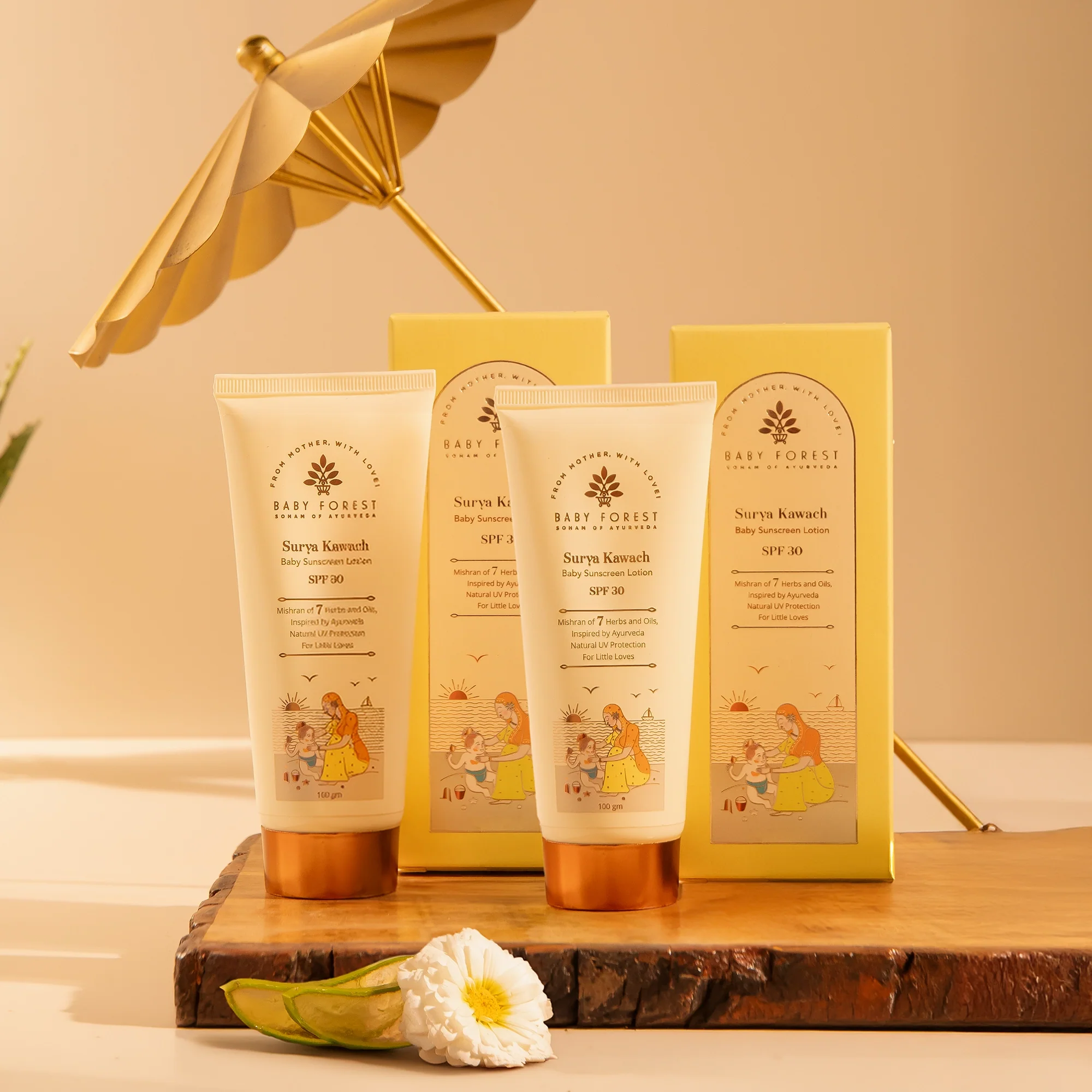 Vegan Baby Sunscreen Lotion – SPF 30 Ayurvedic Sun Protection (Surya Kawach) - Image 5