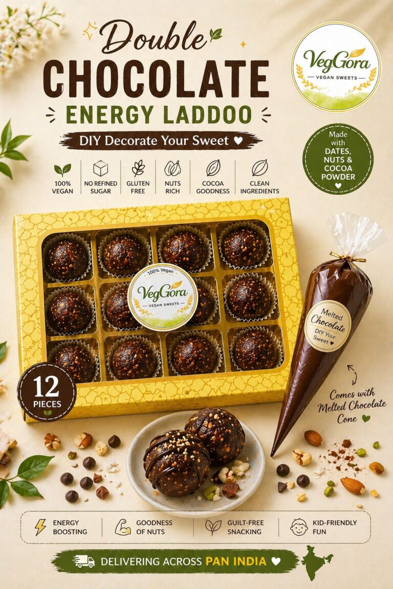 vegan chocolate energy laddoo box VegGora