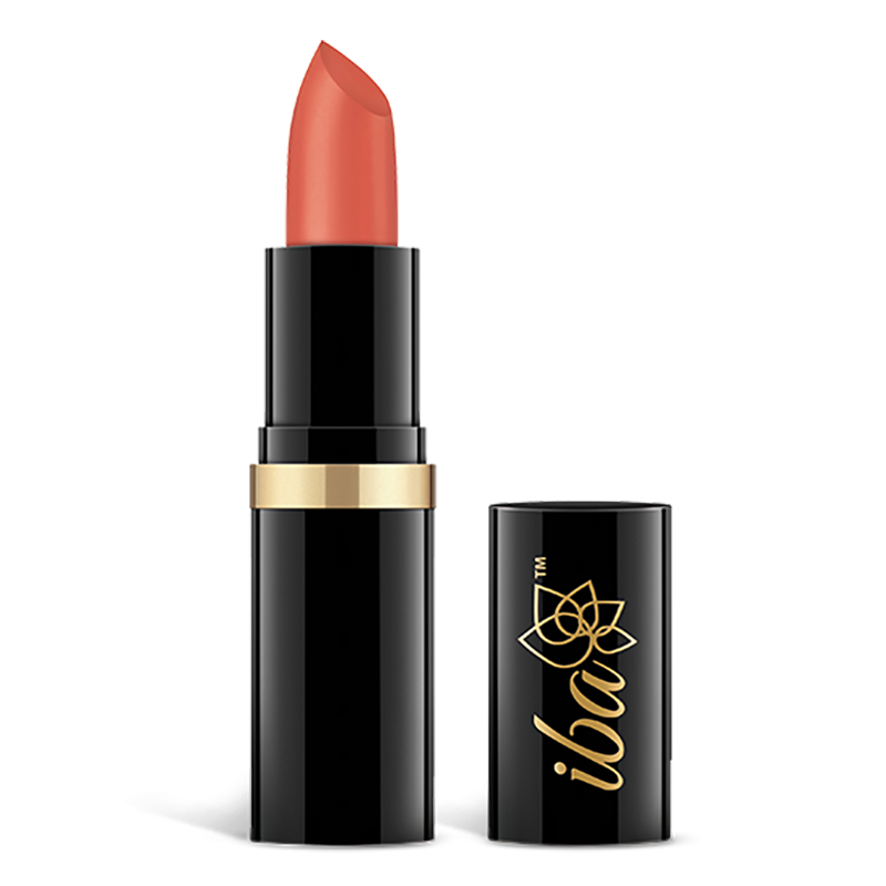 Iba Pure Lips Moisture Rich Lipstick-A55 Peach Sparkle, 4 g - Image 1