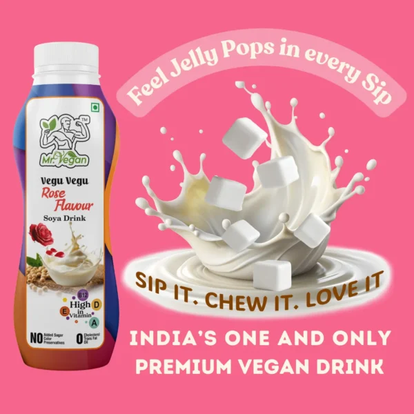 Vegu Vegu Rose Soya Drink | Dairy-Free Vegan Rose Beverage