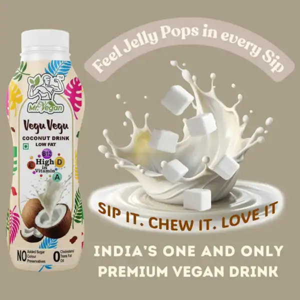 Vegu Vegu Coconut Drink with Nata De Coco | Refreshing Low Fat Tropical Delight