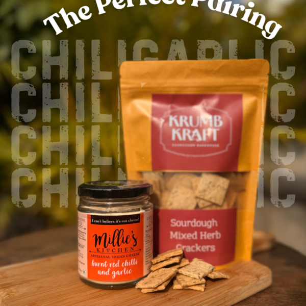 Burnt Red Chili Garlic Cheese + Cracker Combo
