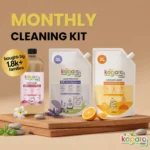 Koparo Monthly Cleaning Kit – Plant-Based Dishwash, Laundry Detergent & Floor Cleaner Combo