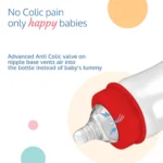 Wide Neck Glass Feeding Bottle for Baby – LuvLap Natura Flo BPA Free Anti-Colic Bottle 150ml Pack of 2 - Image 4