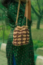 Jute Potli Bag for Women | Handmade Eco-Friendly Ethnic Wedding Purse - Image 3