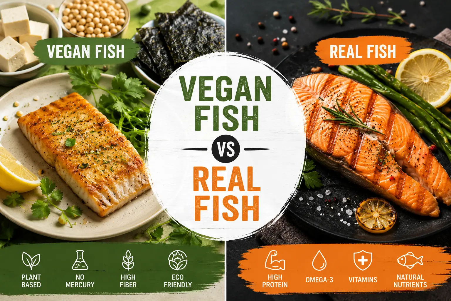 Vegan fish vs real fish showdown