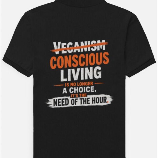 Vegan Conscious Living Polo T Shirt