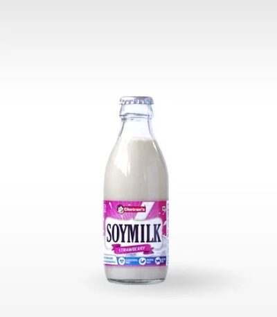 Chetran's Strawberry Soymilk | Protein Rich Dairy-Free Strawberry Drink