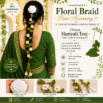 Handmade Crochet Paranda with Floral Bun & Tassels for Hariyali Teej - Image 2