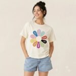 COLORFUL HAIR CLIPS GRAPHIC UNISEX T-SHIRT - Image 3