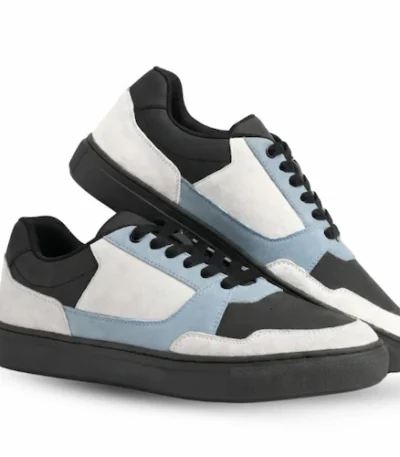Blue Perforated Sneakers